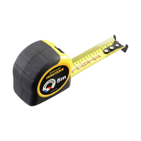 Mètre ruban Stanley FatMax, jaune et noir, outil de mesure 5m.