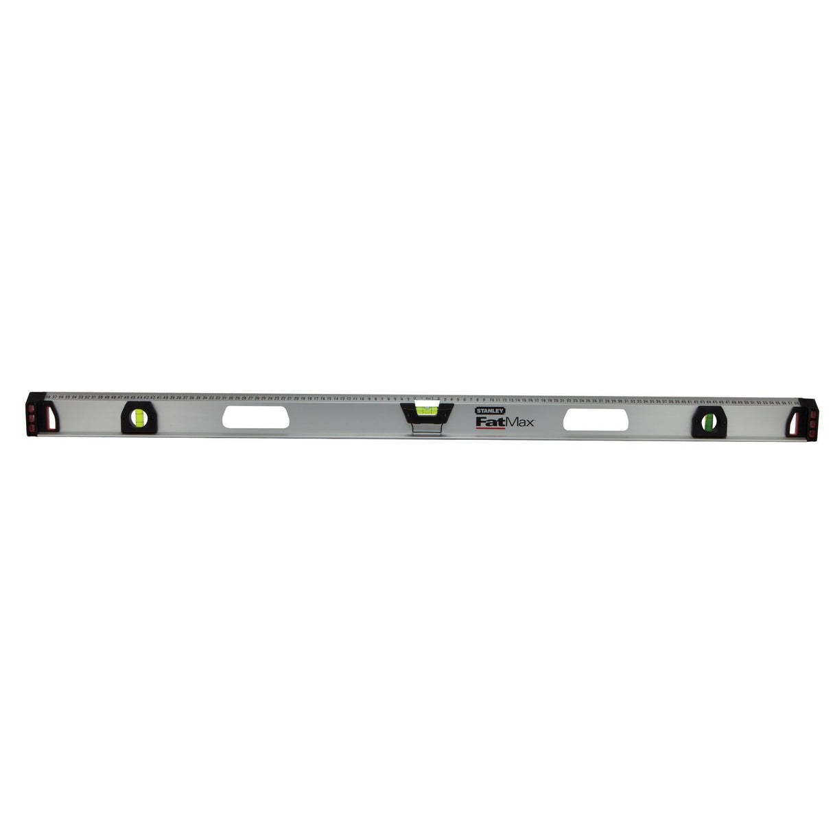 Niveau à bulle Stanley FatMax argenté, outil de mesure rectangulaire, couleur argent