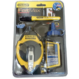 Kit Stanley FatMax cordeau à tracer jaune et noir avec flacon de poudre et marqueur noir