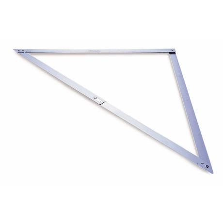 Équerre FACOM, outil de mesure triangulaire en métal, couleur argentée.