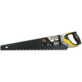 Scie égoïne Stanley FatMax noire et jaune pour bois, outillage à main.