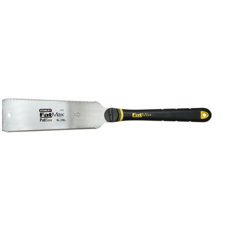 Scie japonaise Stanley FatMax, couleur noire et argent, manche ergonomique