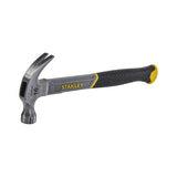 Marteau Stanley gris et jaune, outil de bricolage, poignée ergonomique.
