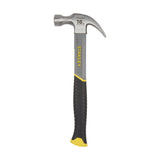 Marteau Stanley gris et jaune, outillage ergonomique avec manche antidérapant.