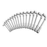 Jeu de clés à pipe Facom, argentées, outillage professionnel, 16 pièces.