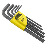 Jeu de clés Allen Stanley, outillage hexagonal, couleur noire avec support jaune