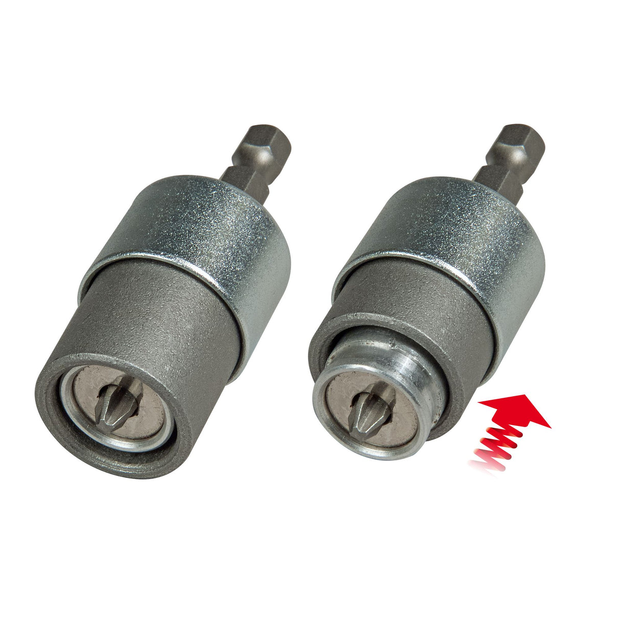 Adaptateur Facom, embout de vissage magnétique, métal gris argenté