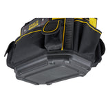 Sac à outils Stanley noir et jaune, fond rigide, type Fatmax, pour rangement outillage.