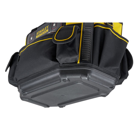 Sac à outils Stanley noir et jaune, fond rigide, type Fatmax, pour rangement outillage.