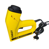 Agrafeuse électrique Stanley, outil électroportatif jaune avec cordon noir