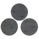 Disques abrasifs Facom, outillage, couleur noire, lot de trois pièces rondes.