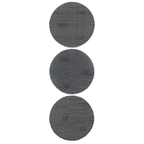 Lot de 3 disques abrasifs Stanley, type maille, couleur noire.