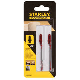 Lames de scie sauteuse Stanley Fatmax, type lame bois, couleur rouge et argent.