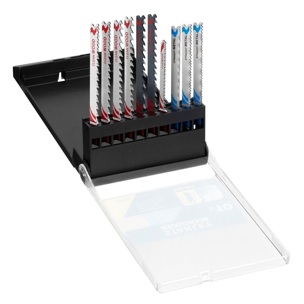 Lames de scie sauteuse Stanley, set d’accessoires pour bois et métal, couleur multicolore