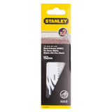 Lame de scie Stanley, accessoire outillage, couleur argent et noir, 152mm, emballage jaune.
