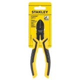 Pince coupante diagonale Stanley jaune et noire, outil de coupe ergonomique.