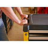 Servante d'atelier Stanley, chariot à outils jaune et noir, poignée ergonomique