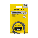 Mètre ruban Stanley CONTROL-LOCK de 3m, outil de mesure jaune et noir.