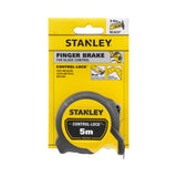 Mètre ruban Stanley CONTROL-LOCK, 5m, noir et jaune, outil de mesure manuel.