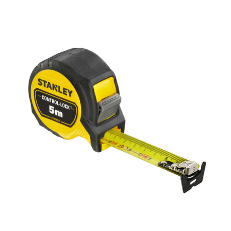 Mètre ruban Stanley, outil de mesure jaune et noir, 5m