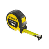 Mètre ruban Stanley, outil de mesure jaune et noir, 10 mètres, marque Stanley