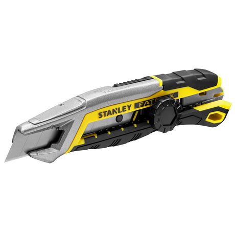 Cutter Stanley FATMAX, type cutter utilitaire, couleur gris et jaune