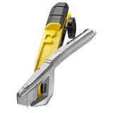 Cutter Stanley, outil de coupe métal et jaune, poignée ergonomique