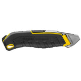 Cutter Stanley Fatmax, couteau utilitaire noir et jaune, poignée ergonomique