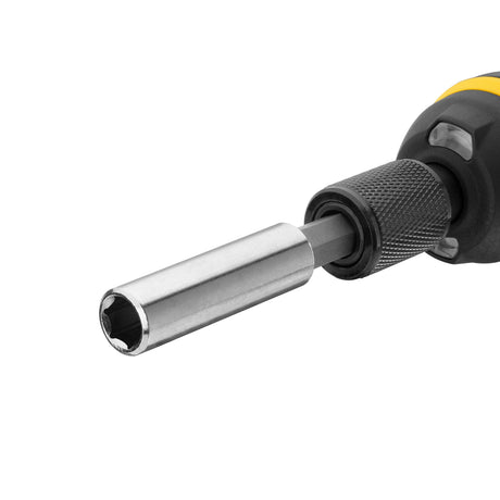 Tournevis Stanley, outil à main, couleur noire et jaune avec embout métallique