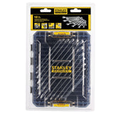 Coffret de clés mixtes Stanley Fatmax, argenté, 12 pièces, dans un étui plastique transparent.