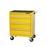 Servante d’atelier Stanley jaune à roulettes avec quatre tiroirs