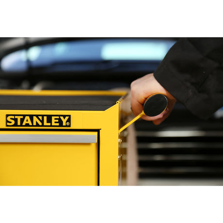 Servante d’atelier Stanley jaune, poignée latérale, meuble à outils métallique