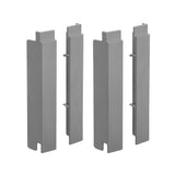 Lot de 4 caches latéraux Grohe, accessoire plomberie, couleur gris métal