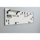 Panneau mural Gladiator, rangement outils, blanc, avec crochets et accessoires noirs