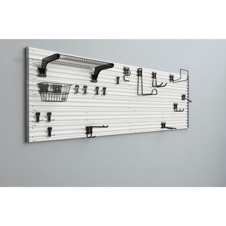 Panneau mural Gladiator, rangement outils, blanc, avec crochets et accessoires noirs