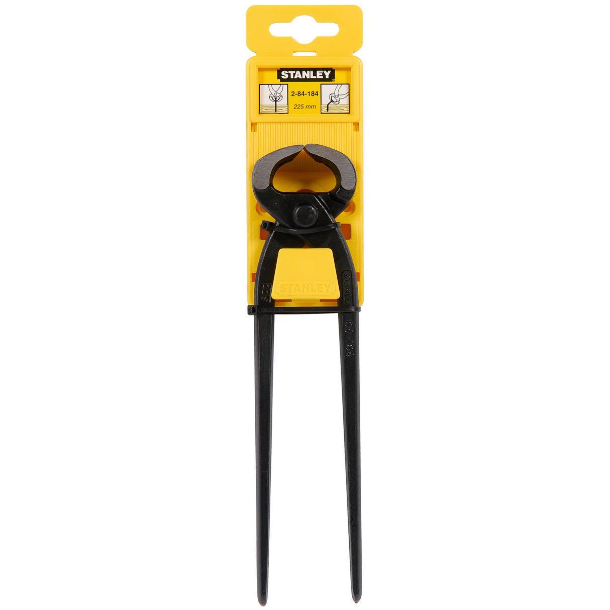 Pince à béton noire Stanley, outillage professionnel, emballage jaune