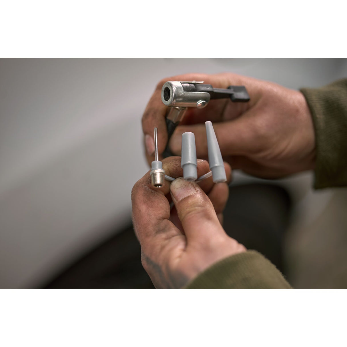 Adaptateur Facom pour compresseur, buse grise, embout métallique, outil pneumatique