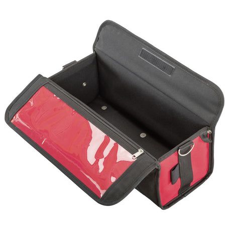Sac à outils Facom, type sacoche, couleur noire et rouge, ouvert, textile résistant