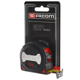 Mètre ruban Facom, outil de mesure noir et rouge, 3 mètres