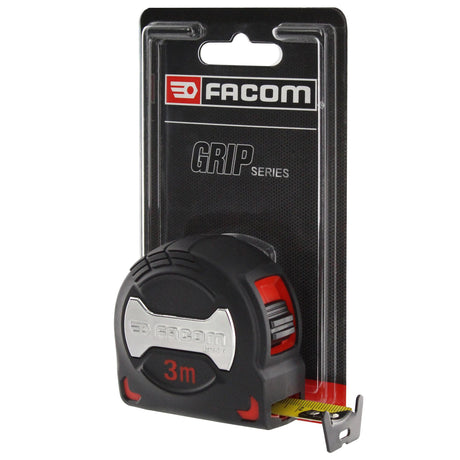 Mètre ruban Facom, outil de mesure noir et rouge, 3 mètres