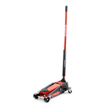 Cric hydraulique Facom rouge et noir, outil de levage automobile robuste