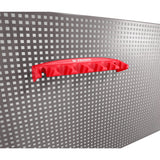 Porte-outils FACOM rouge fixé sur panneau perforé, support mural pour outils