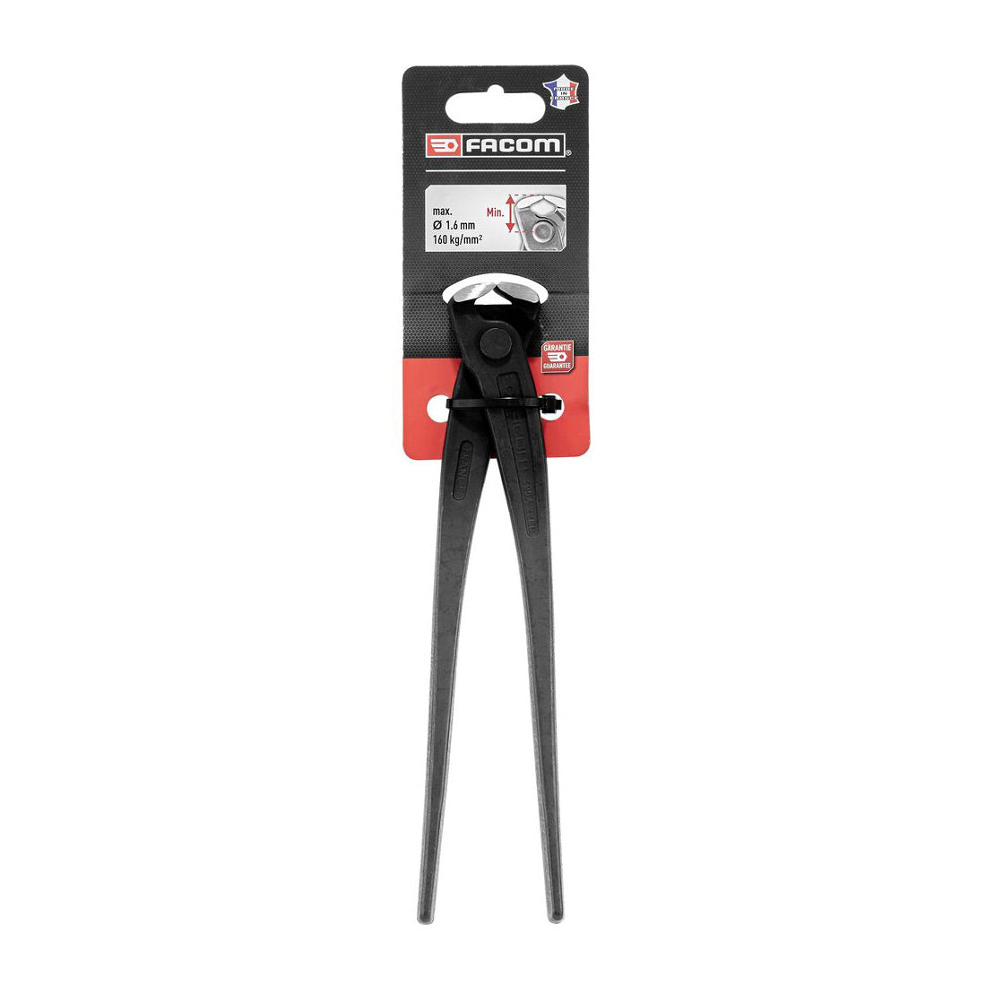 Pince coupante noire Facom, outil de plomberie et outillage professionnel.