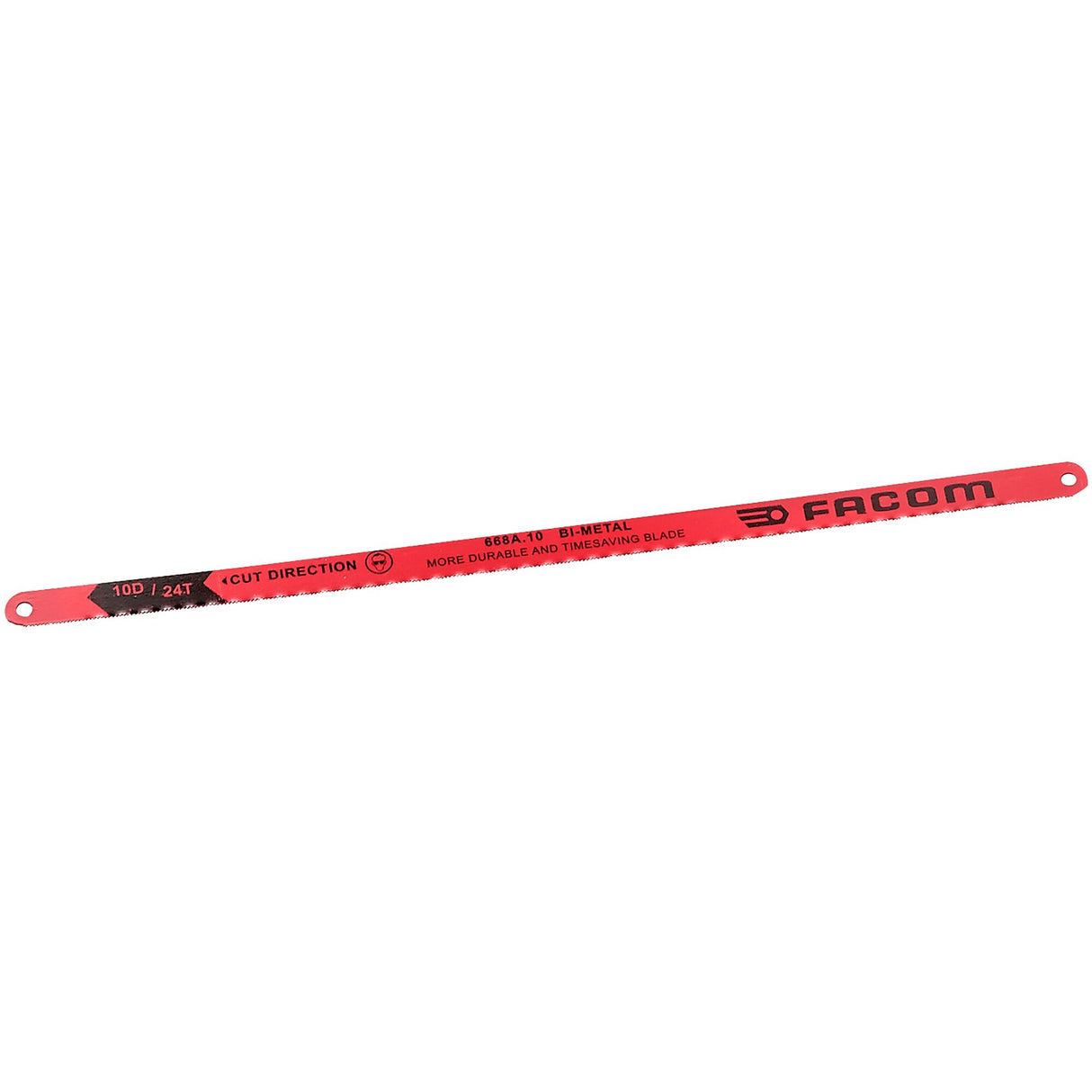 Lame de scie bi-métal Facom rouge, outil de coupe pour métaux.