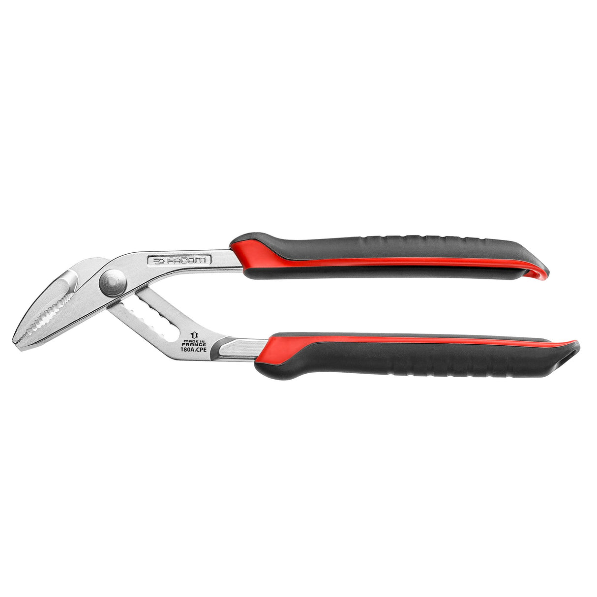 Pince multiprise Facom, outillage, couleur gris et noir avec touches rouges.