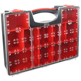 Boîte de rangement Facom, organiseur à compartiments, couleur rouge et noir