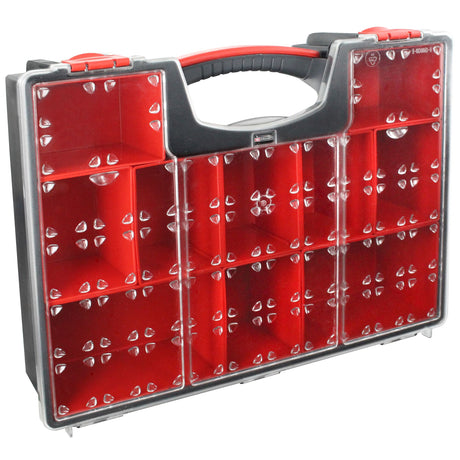Boîte de rangement Facom, organiseur à compartiments, couleur rouge et noir