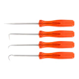 Jeu de crochets Facom, outillage de précision, manches orange, acier inoxydable.