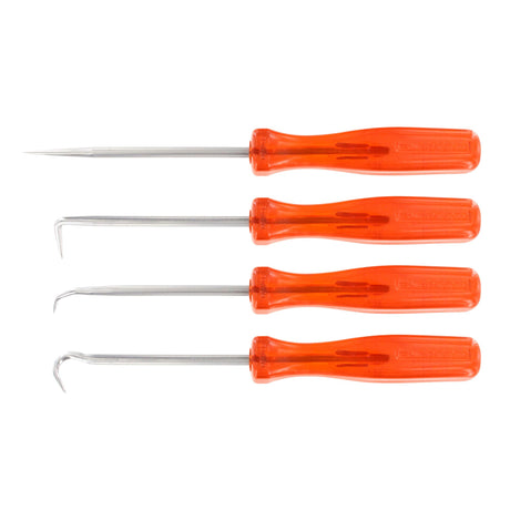 Jeu de crochets Facom, outillage de précision, manches orange, acier inoxydable.