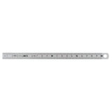 Règle plate en métal DELTA, couleur argent, outil de mesure gradué 20 cm